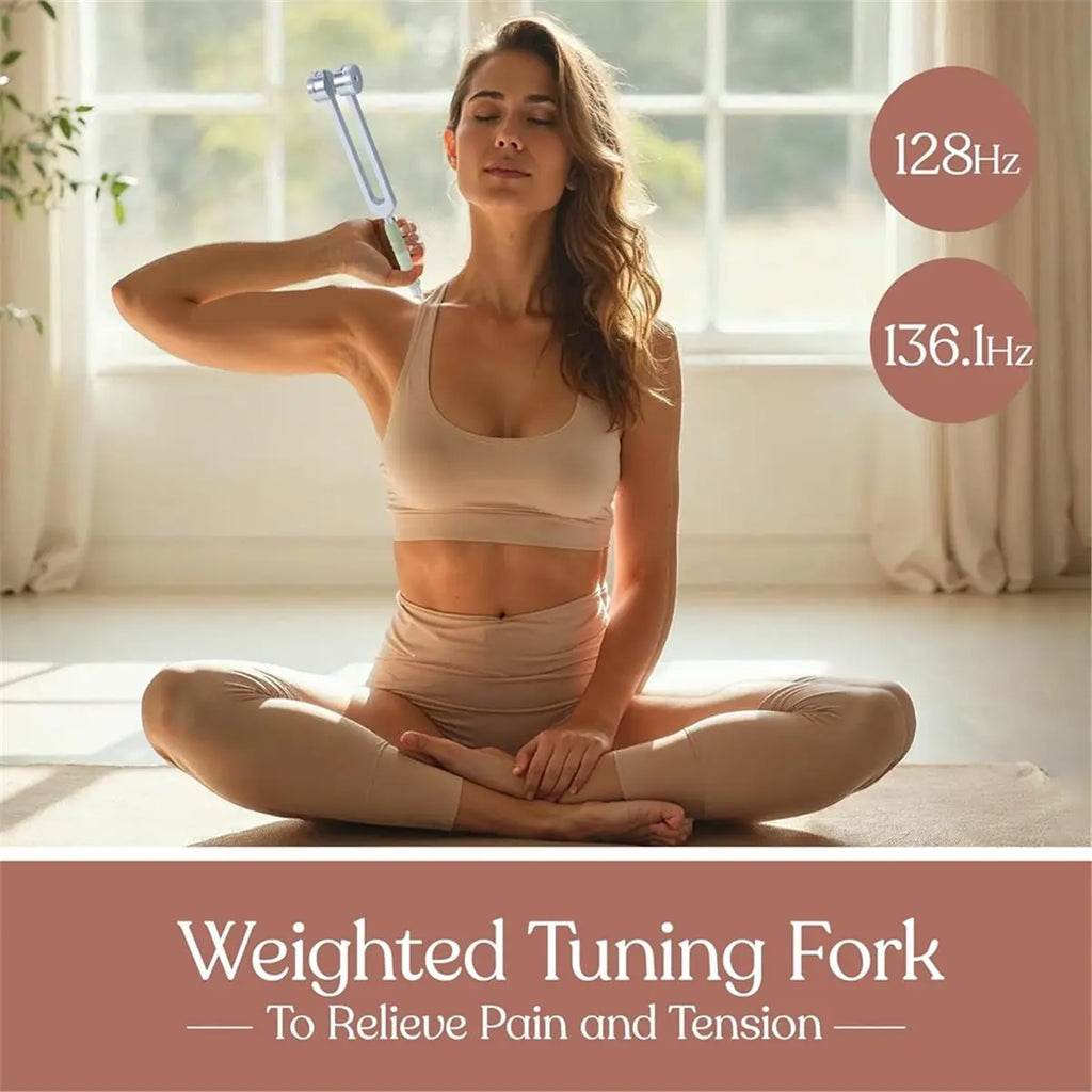 BAAQ Healing Tuning Fork Set | 128Hz, 136.1Hz, 174Hz & 528Hz Frequency Kit