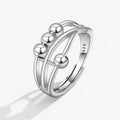 Bead Spinner Fidget Ring | Resizable Stainless Steel