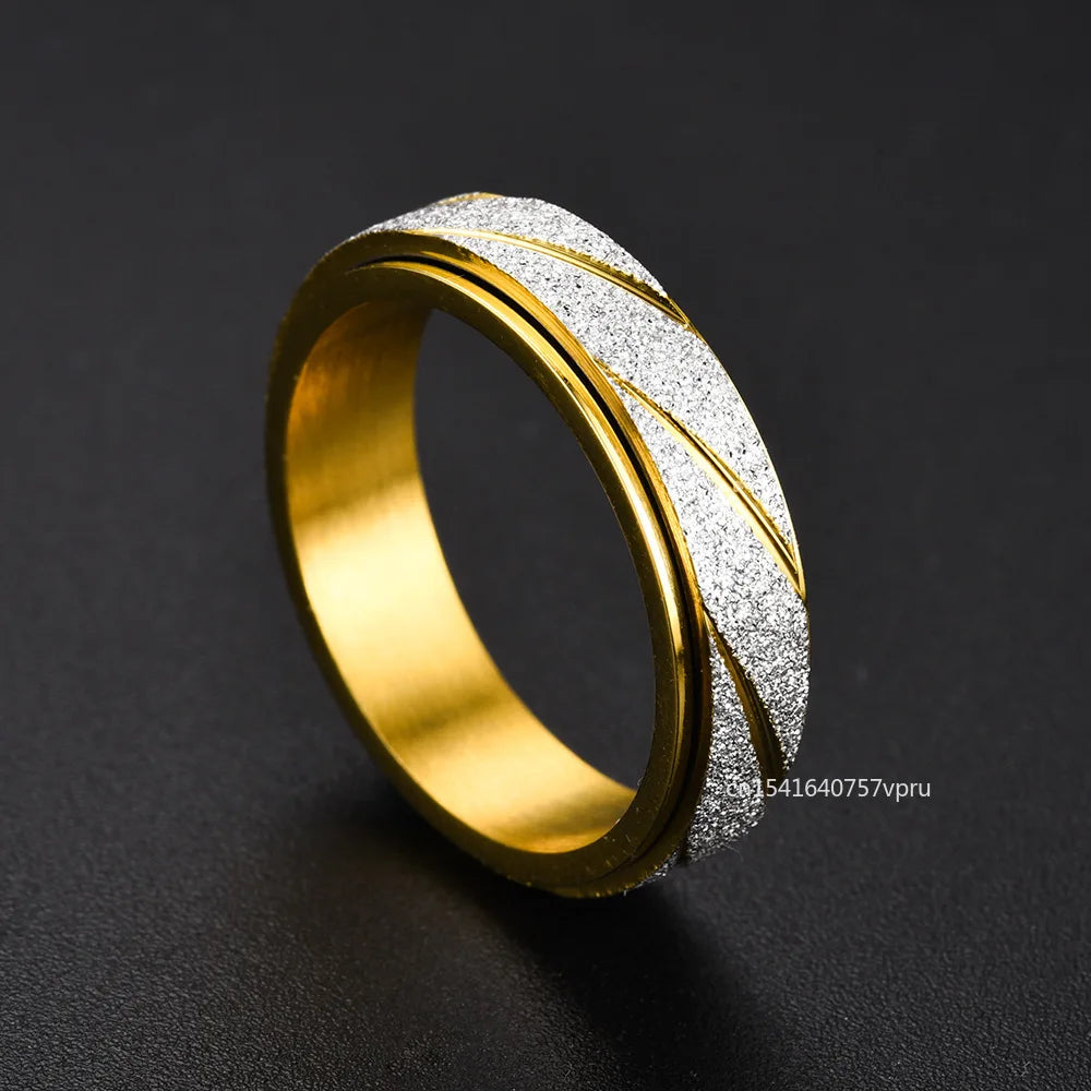 Multicolour Spinner Fidget Ring | Stainless Steel