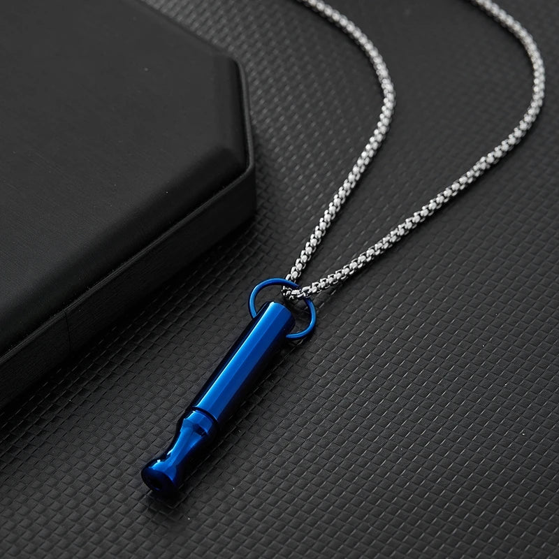 Breathlace Necklace Calm Harmony Anti-Smoking Necklace Breathing Necklace for Anxiety Stainless Steel Mindful Breathing Necklace