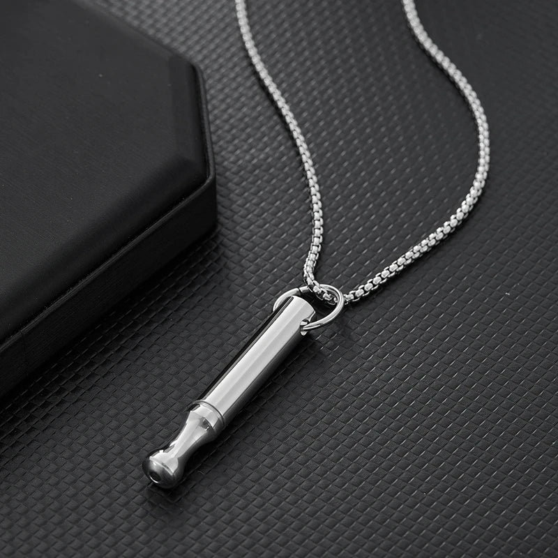 Breathlace Necklace Calm Harmony Anti-Smoking Necklace Breathing Necklace for Anxiety Stainless Steel Mindful Breathing Necklace