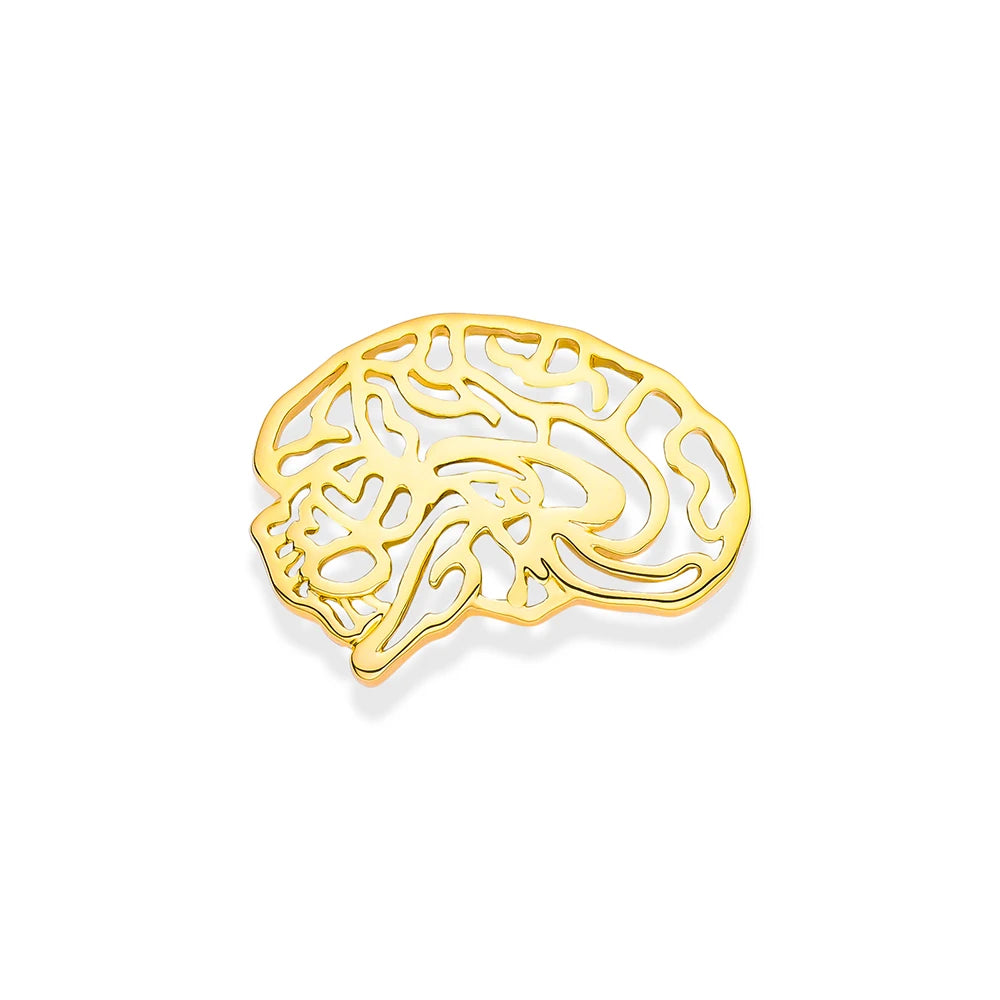 Hanreshe Neurologist Brain Brooch Pins Lapel Backpack Badge Anatomical Gift for Doctor Nurse Graduation Student Medical Jewelry