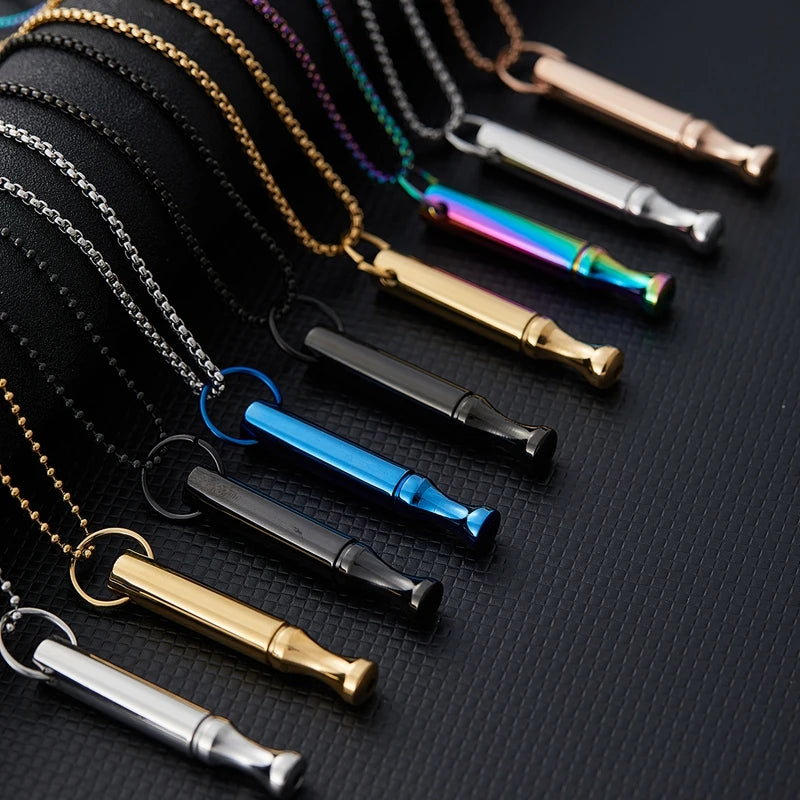 Breathlace Necklace Calm Harmony Anti-Smoking Necklace Breathing Necklace for Anxiety Stainless Steel Mindful Breathing Necklace