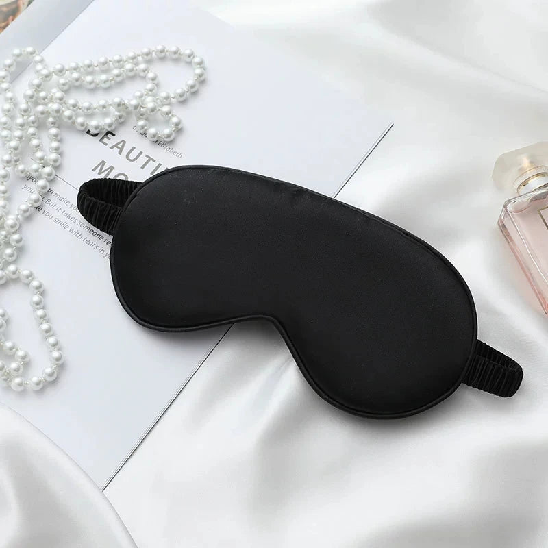 Soft Silk Sleep Mask Eye Masks for Sleep, 100% Blackout, Zero Eye Pressure, Blindfold with Adjustable Strap, Travel Eye Covers