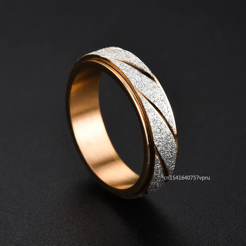 Multicolour Spinner Fidget Ring | Stainless Steel