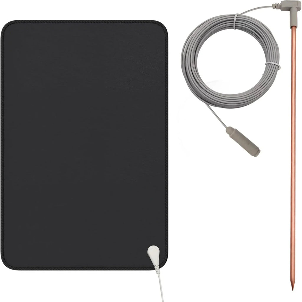 Copper Ground Rod with 40 ft/12m Female Ground Wire, Portable Ground Rod Kit for Grounding Products, Easily Used with Grounding