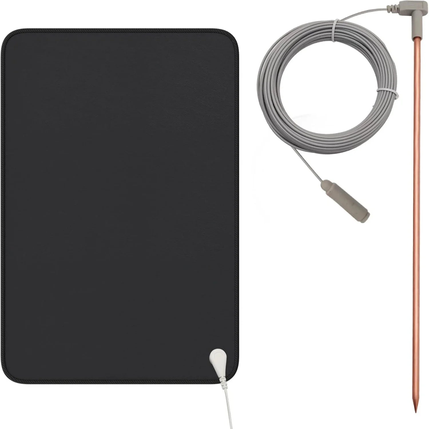 Copper Ground Rod with 40 ft/12m Female Ground Wire, Portable Ground Rod Kit for Grounding Products, Easily Used with Grounding