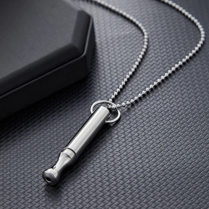 Breathlace Necklace Calm Harmony Anti-Smoking Necklace Breathing Necklace for Anxiety Stainless Steel Mindful Breathing Necklace