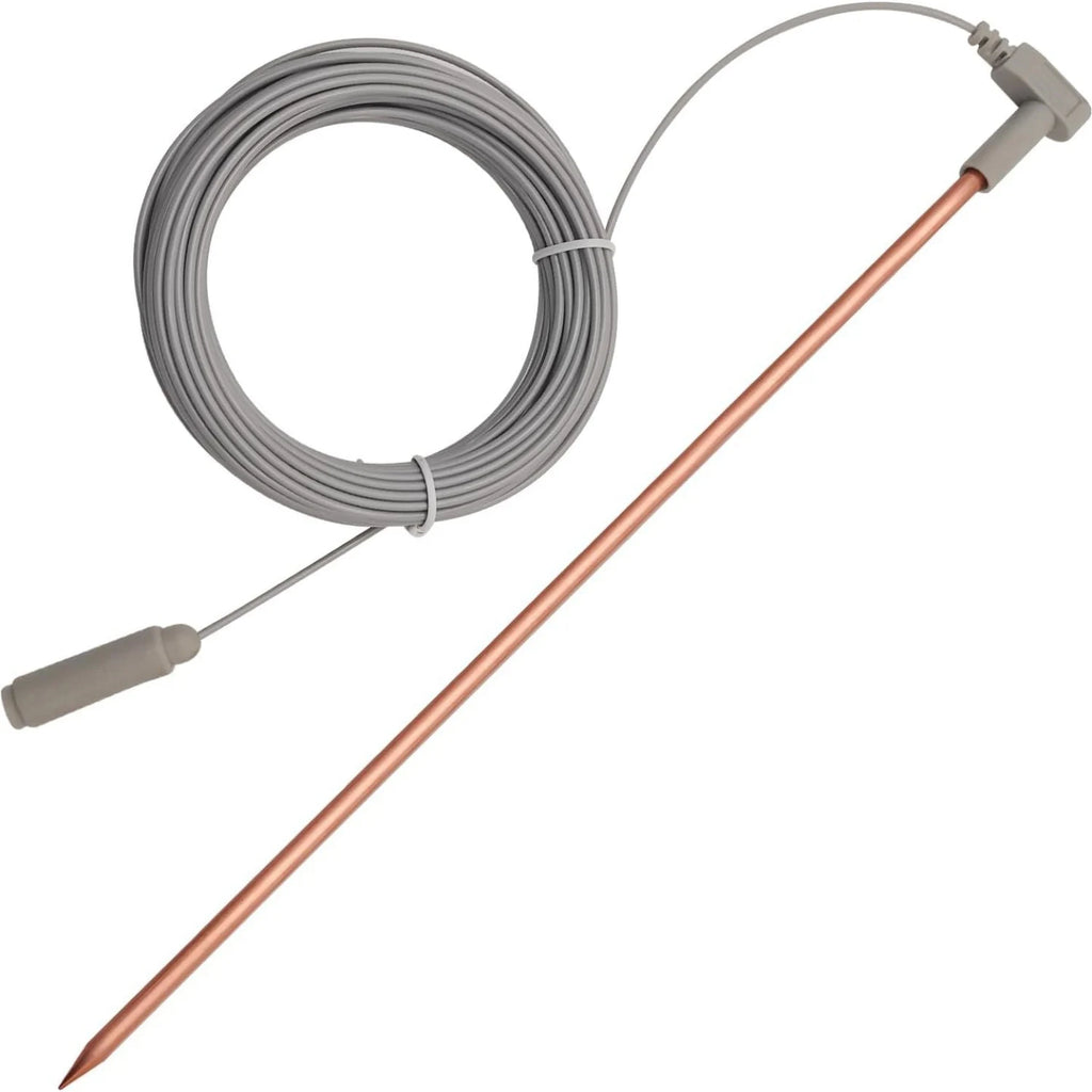 Copper Ground Rod with 40 ft/12m Female Ground Wire, Portable Ground Rod Kit for Grounding Products, Easily Used with Grounding
