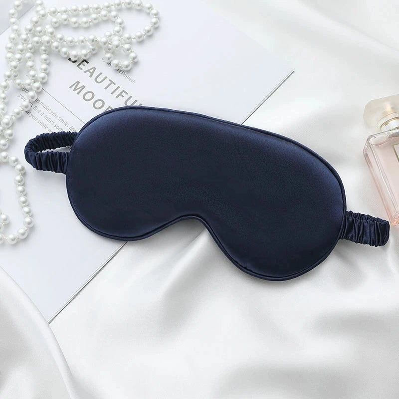 Soft Silk Sleep Mask Eye Masks for Sleep, 100% Blackout, Zero Eye Pressure, Blindfold with Adjustable Strap, Travel Eye Covers