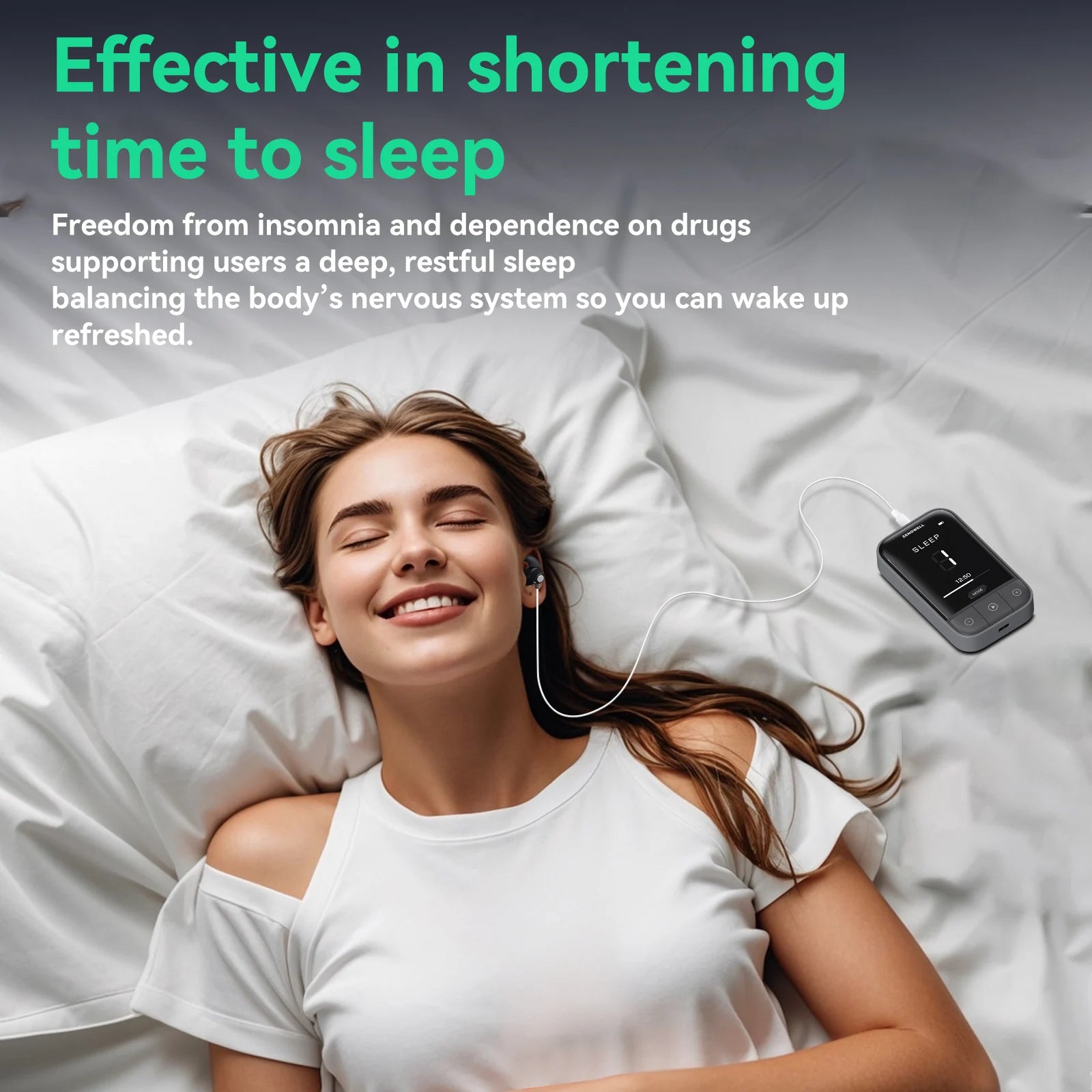 ZenoWell Auricular Vagus Nerve Stimulator | Drug-Free Sleep & Calm Device