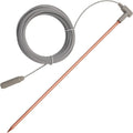 Copper Ground Rod with 40 ft/12m Female Ground Wire, Portable Ground Rod Kit for Grounding Products, Easily Used with Grounding