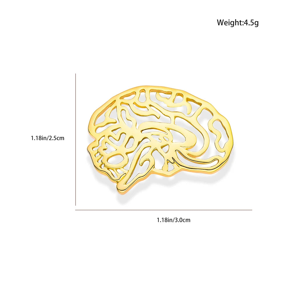 Hanreshe Neurologist Brain Brooch Pins Lapel Backpack Badge Anatomical Gift for Doctor Nurse Graduation Student Medical Jewelry