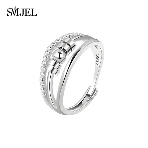 2025 Simple Anxiety Ring Fidget Spinner Rings Multiple Style Cross Beaded Ring Finger Jewelry Women Men Anti Stress Accessories