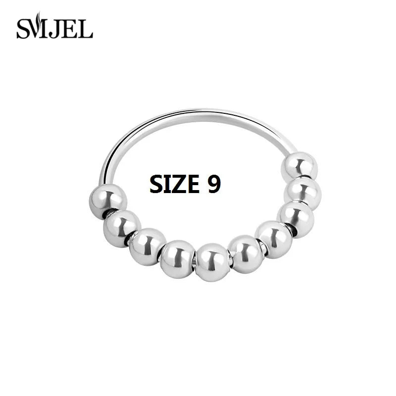 2025 Simple Anxiety Ring Fidget Spinner Rings Multiple Style Cross Beaded Ring Finger Jewelry Women Men Anti Stress Accessories