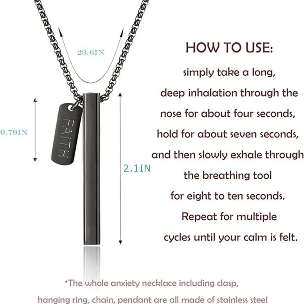 for Anxiety Relief Mindful Breathing Necklace for Breathing Exercises Stress Relief Anxiety Relief Necklace