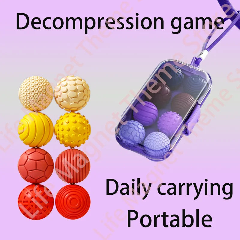 Silicone Magnetic Sensory Balls Fidget Worry Magnet Ball Autism Calming Game Kid Adults Relief Stress Sensory Fridge Magnet Gift
