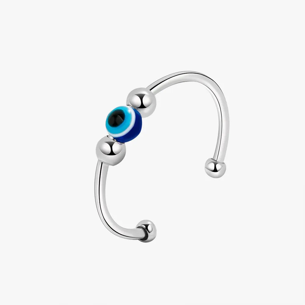 Bead Spinner Fidget Ring | Resizable Stainless Steel