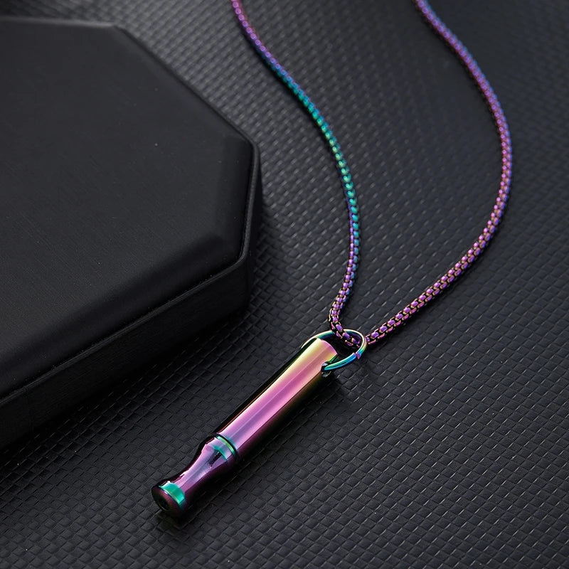Breathlace Necklace Calm Harmony Anti-Smoking Necklace Breathing Necklace for Anxiety Stainless Steel Mindful Breathing Necklace