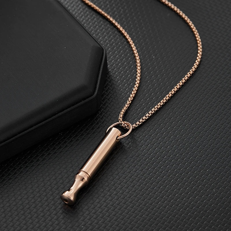 Breathlace Necklace Calm Harmony Anti-Smoking Necklace Breathing Necklace for Anxiety Stainless Steel Mindful Breathing Necklace