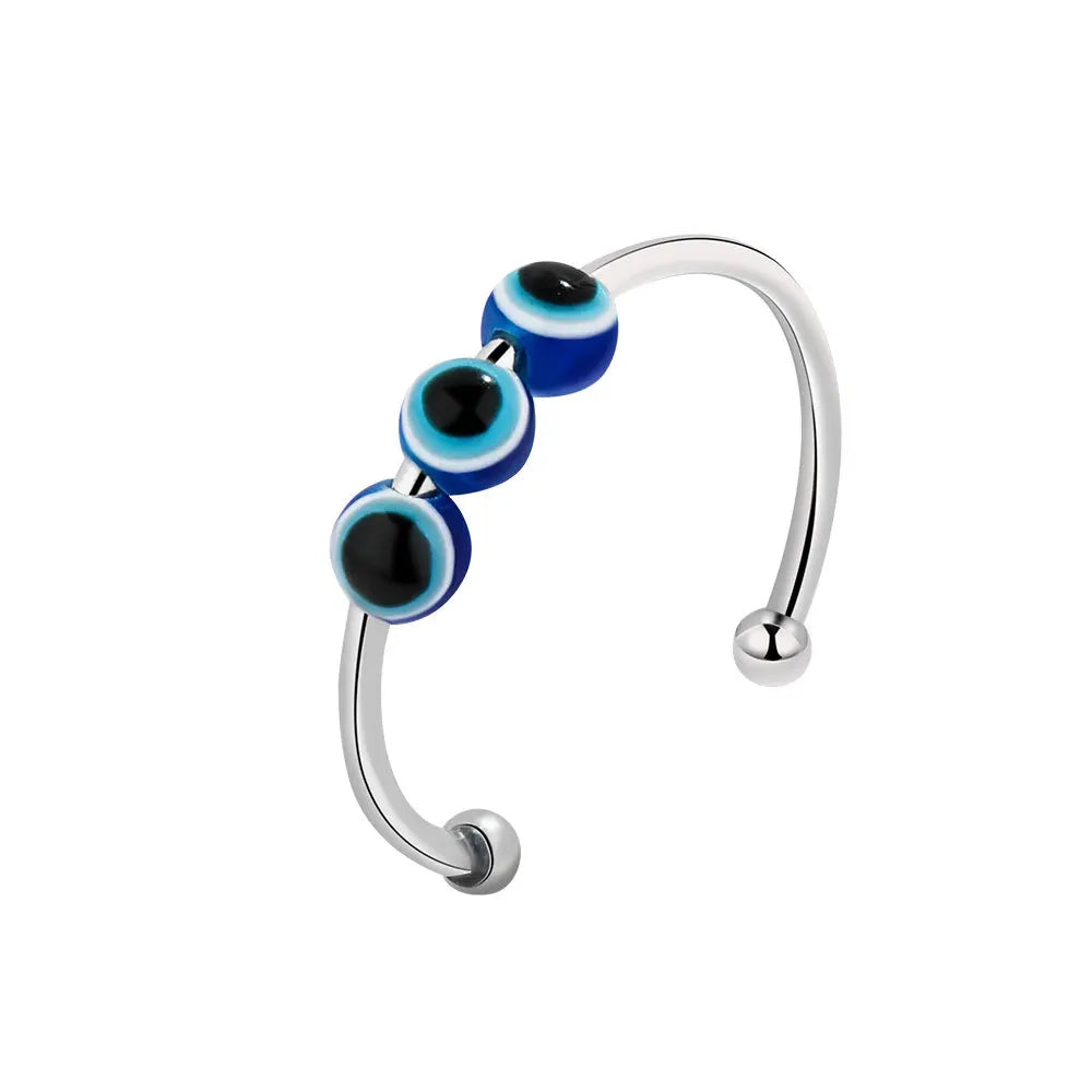 Bead Spinner Fidget Ring | Resizable Stainless Steel