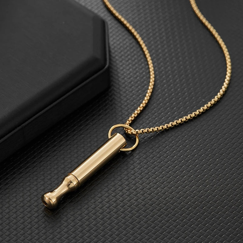 Breathlace Necklace Calm Harmony Anti-Smoking Necklace Breathing Necklace for Anxiety Stainless Steel Mindful Breathing Necklace