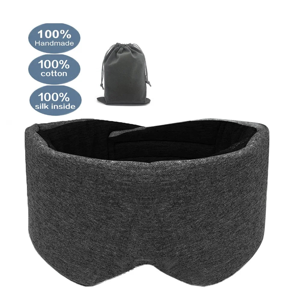 100% Cotton Silk Sleep Mask Blindfold Eye Cover Eye Patch Women Men Soft Portable Blindfold Travel Eyepatch Sleeping Eye Mask