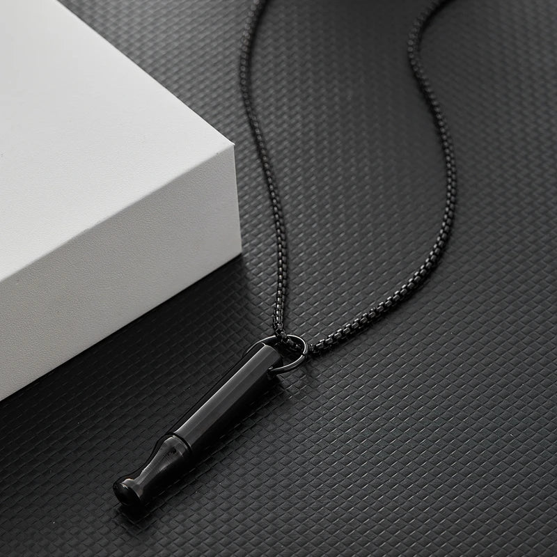 Breathlace Necklace Calm Harmony Anti-Smoking Necklace Breathing Necklace for Anxiety Stainless Steel Mindful Breathing Necklace