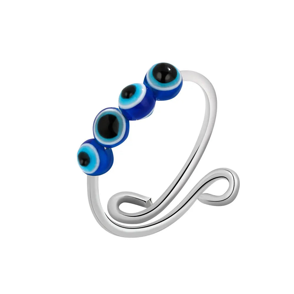 Bead Spinner Fidget Ring | Resizable Stainless Steel